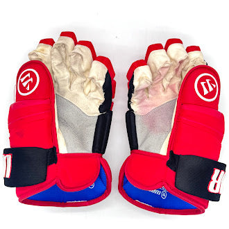 Warrior Covert QRE Pro – Gant d'occasion NHL Pro Stock – William Carrier (rouge/noir)